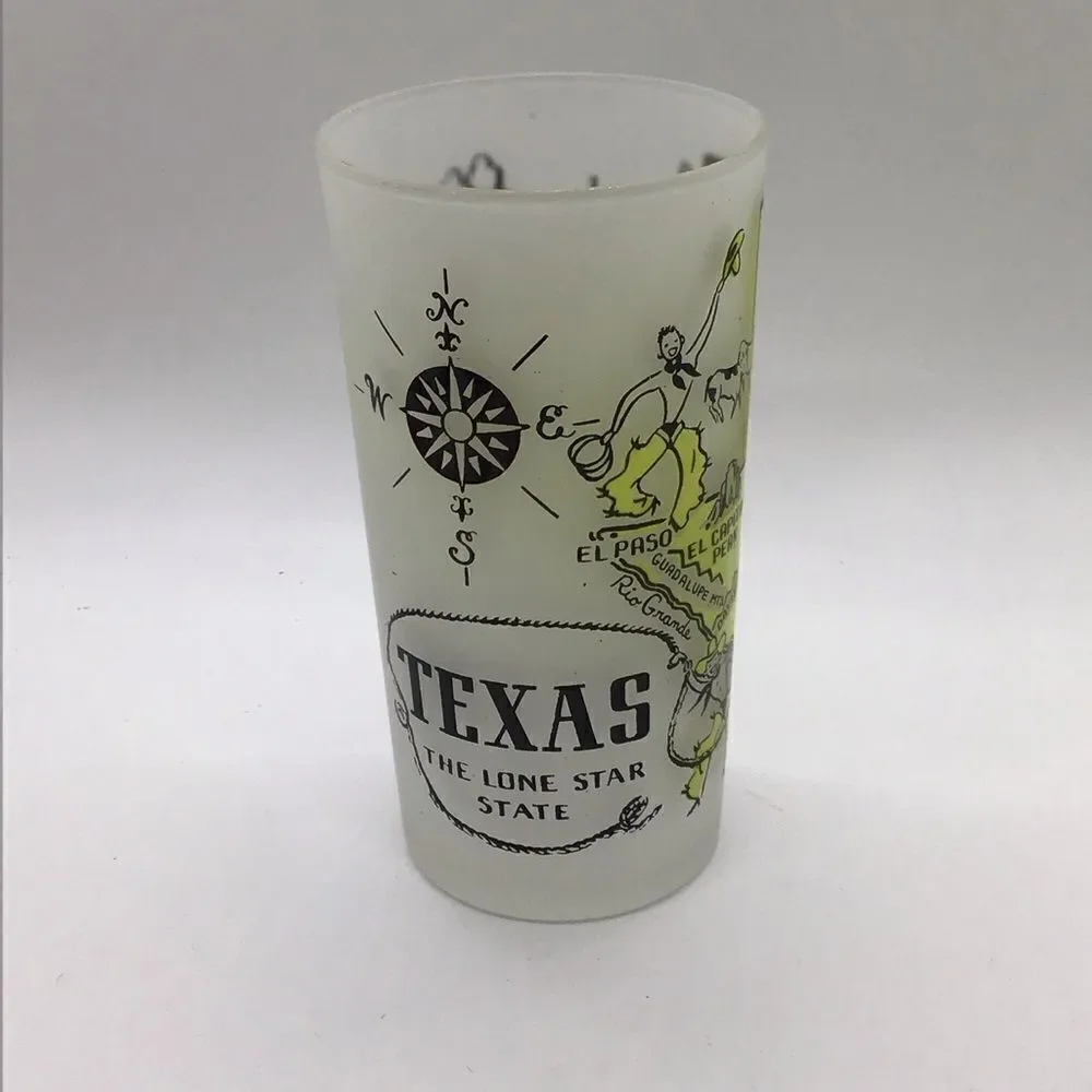 Vintage Texas Souvenir Glass